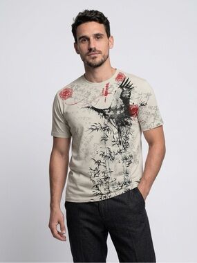 Monarchy Graphic T-Shirt Gray
Crane Bird Print Los Angeles